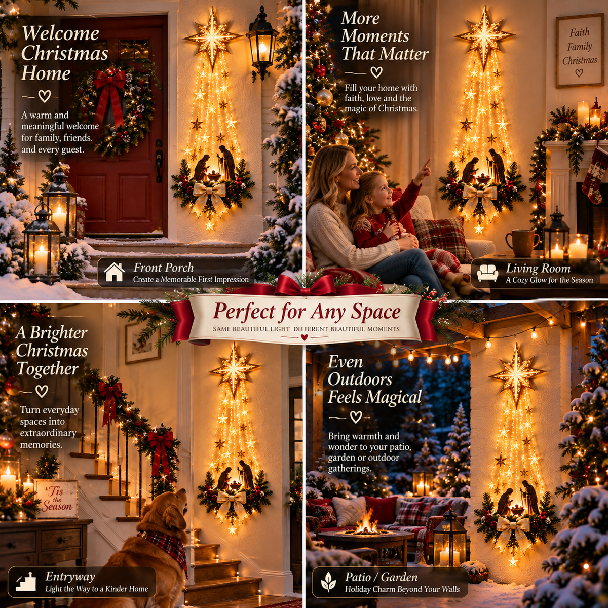 ✝️ Bethlehem Star Nativity Wall Light – Lighted Nativity Wall Decor