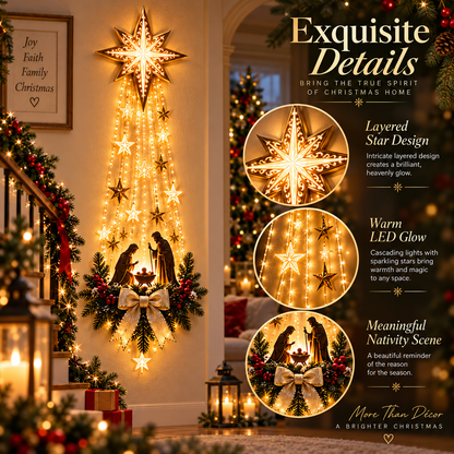 ✝️ Bethlehem Star Nativity Wall Light – Lighted Nativity Wall Decor