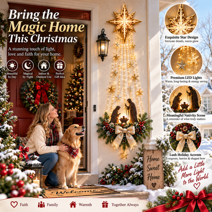 ✝️ Bethlehem Star Nativity Wall Light – Lighted Nativity Wall Decor