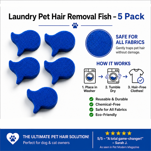 Laundry Pet Hair Removal Fish – 5 Pack